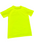 A bright neon yellow rash guard sun shirt with UPF 50+ maximum sun protection lays flat against the background.