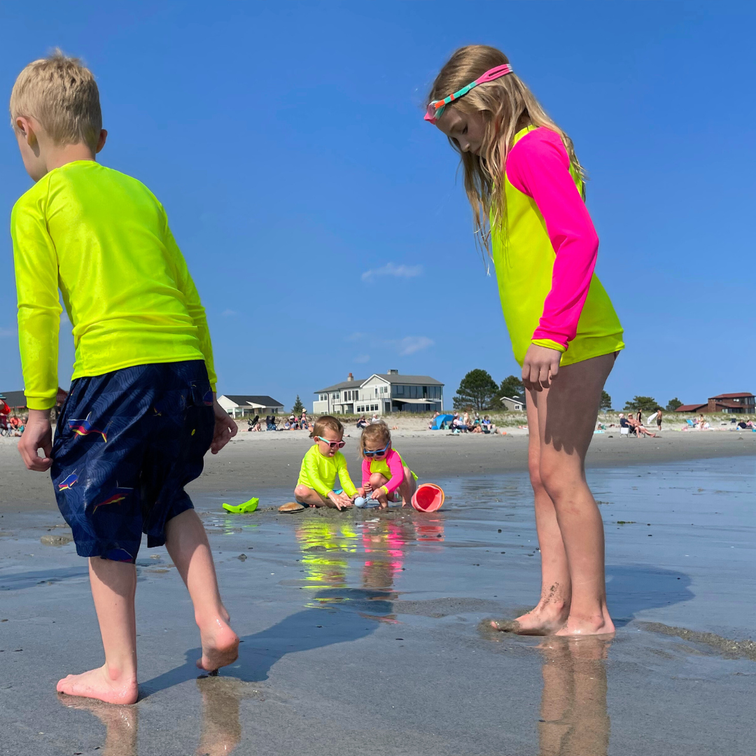 Kids' Neon Rash Guard UPF 50+