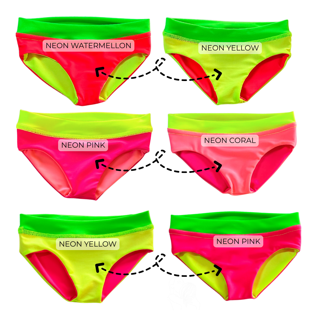 Girls' Neon Swimwear - Neon Bikini Bottoms