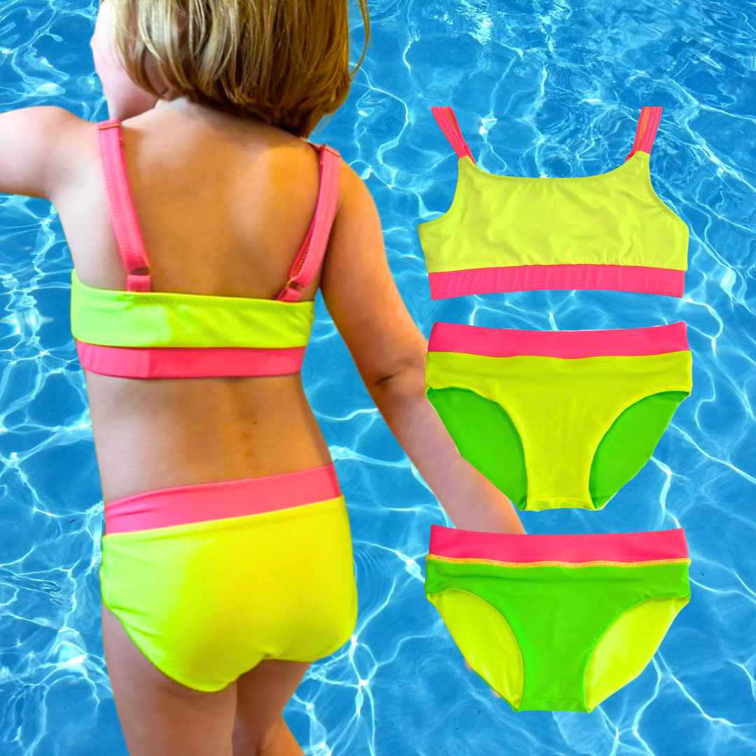 Girls' Neon Swimwear