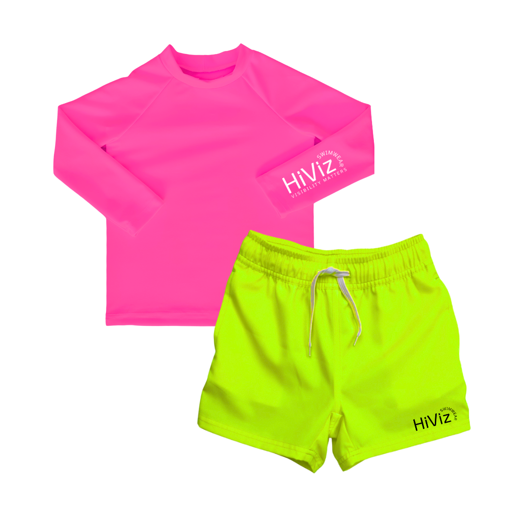 Women's Neon Swimsuit – UPF 50+, Chlorine-Resistant, Recycled | HiViz ...