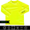 Bright swimwear for toddlers, this is a product image of a toddler neon yellow rash guard with HiViz bright swimwear logo on the left sleeve. 