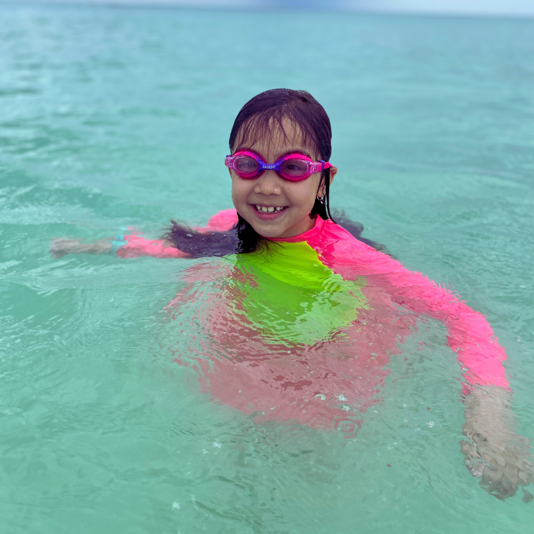 Kids’ Neon Rash Guard – Neon Pink and Yellow | UPF 50+