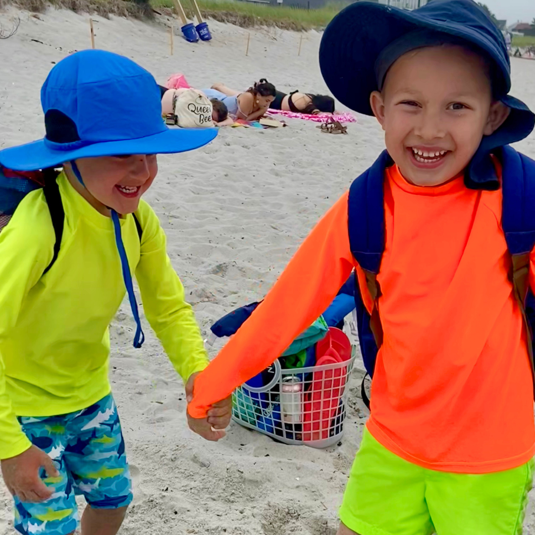 Bright Swimwear Kids' Neon Rash Guard in Neon Orange UPF 50+